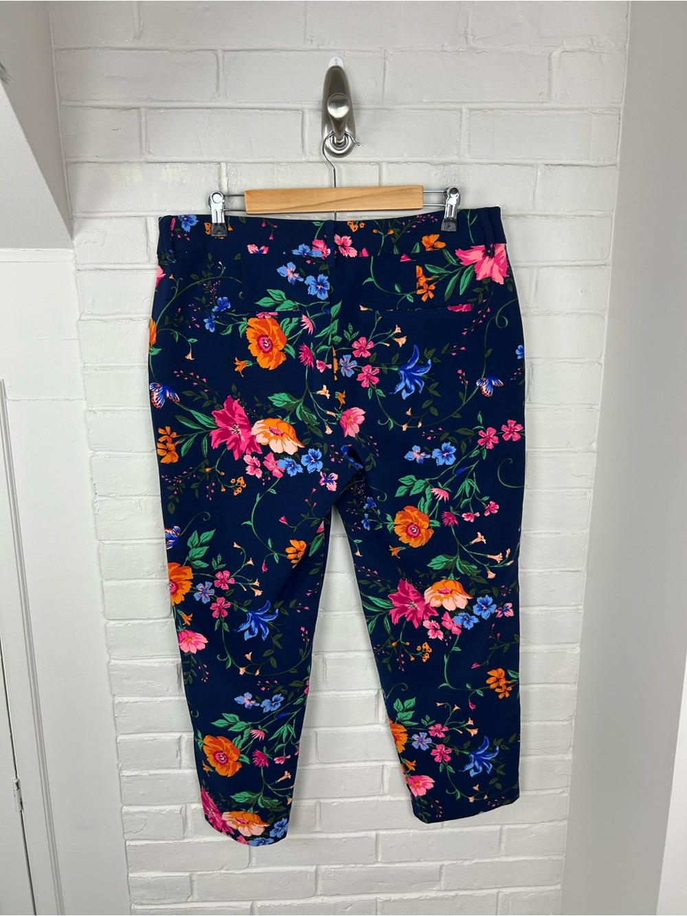 Old Navy Floral Harper Mid Rise Trouser Pants Size 12 - Picture 10 of 10